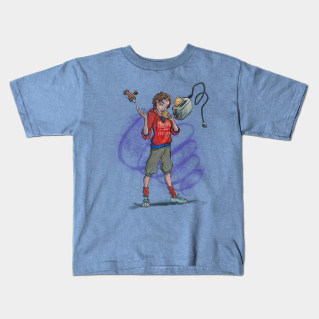 Vote Waffles Kids T-Shirt by fae_cairuhyn